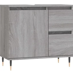 ZMH Armoire de bain sonoma gris 65x33x60 cm bois d'ingénierie