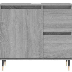 ZMH Armoire de bain sonoma gris 65x33x60 cm bois d'ingénierie
