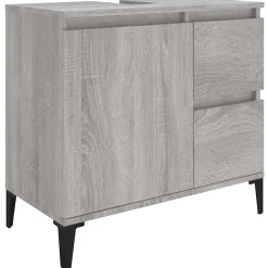 ZMH Armoire de bain sonoma gris 65x33x60 cm bois d'ingénierie