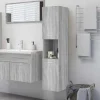 ZMH Armoire de bain Sonoma gris 30x30x130 cm Bois d'ingénierie