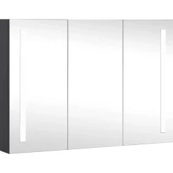 ZMH Armoire de salle de bain à miroir LED 89x14x62 cm
