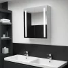 ZMH Armoire de salle de bain à miroir LED 60x14x62 cm