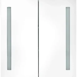 ZMH Armoire de salle de bain à miroir LED 60x14x62 cm