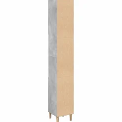 ZMH Armoire de salle de bain gris béton 30x30x190 cm