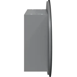 ZMH Armoire de salle de bain miroir rond et LED Gris 47x47x17,5 cm