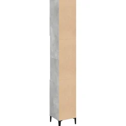 ZMH Armoire de salle de bain gris béton 30x30x190 cm