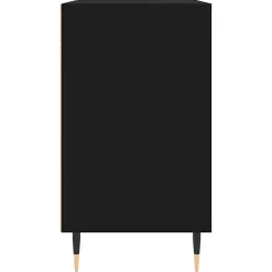 ZMH Armoire de salle de bain noir 80x33x60 cm bois d'ingénierie