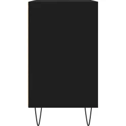 ZMH Armoire de salle de bain noir 80x33x60 cm bois d'ingénierie