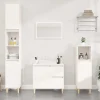 ZMH Armoire de salle de bain blanc 65x33x60 cm bois d'ingénierie