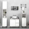 ZMH Armoire de salle de bain blanc 30x30x190 cm bois d'ingénierie