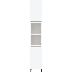 ZMH Armoire de salle de bain blanc 30x30x190 cm bois d'ingénierie