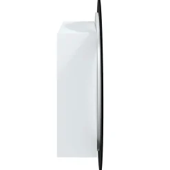 ZMH Armoire de salle de bain miroir rond et LED Blanc 54x54x17,5 cm
