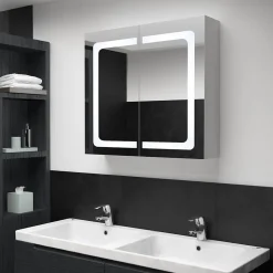 ZMH Armoire de salle de bain à miroir LED 80x12,2x68 cm