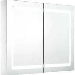 ZMH Armoire de salle de bain à miroir LED 80x12,2x68 cm
