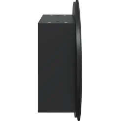 ZMH Armoire de salle de bain miroir rond et LED Noir 47x47x17,5 cm