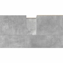 ZMH Armoire d'évier gris béton 65x33x60 cm bois d'ingénierie