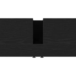 ZMH Armoire lavabo de salle de bain chêne noir 60x30x60 cm