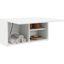 ZMH Armoire murale de bain blanc 60x25x30 cm bois d'ingénierie