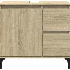 ZMH Armoire salle de bain chêne sonoma 65x33x60 cm
