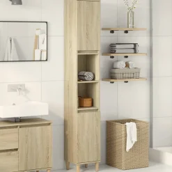 ZMH Armoire salle de bain chêne sonoma 30x30x190 cm