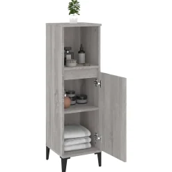ZMH Armoire salle de bain sonoma gris 30x30x100 cm