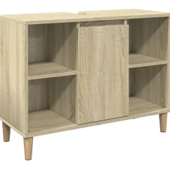 ZMH Armoire salle de bain chêne sonoma 80x33x60cm bois d'ingénierie