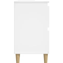 ZMH Meuble d'évier blanc 80x33x60 cm bois d'ingénierie
