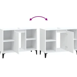 ZMH Meuble d'évier blanc 80x33x60 cm bois d'ingénierie