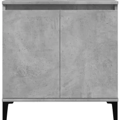 ZMH Meuble d'évier gris béton 58x33x60 cm bois d'ingénierie