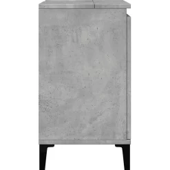 ZMH Meuble d'évier gris béton 58x33x60 cm bois d'ingénierie