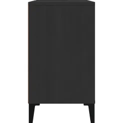 ZMH Meuble d'évier noir 80x33x60 cm bois d'ingénierie