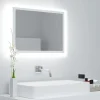 ZMH Miroir à LED de salle de bain Blanc 60x8,5x37 cm Acrylique