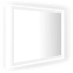 ZMH Miroir à LED de salle de bain Blanc 60x8,5x37 cm Acrylique